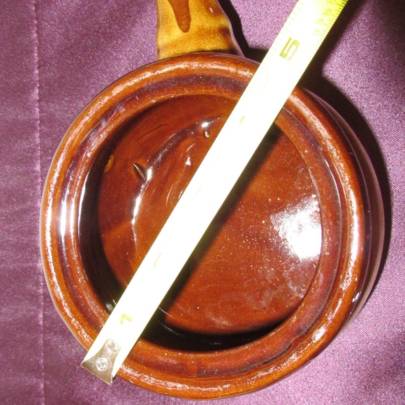 Crock stoneware 2 tone brown dip individual casserole with lid - Picture 6 of 8